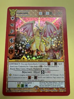 MetaZoo 2023 Native PIASA BIRD 1st Edition FULL HOLO Foil Card NM/MINT! RARE - Image 2