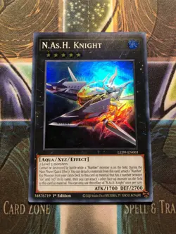 *** N.AS.H KNIGHT *** 1ST EDITION SUPER RARE LED9-EN003 NASH YUGIOH! - Image 1