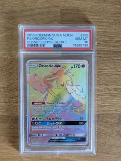 Oricorio GX 255/236 - PSA 10 Cosmic Eclipse Secret Rare Pokemon Card - Image 1