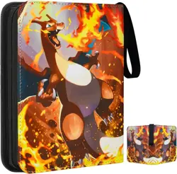 Card Binder Pokemon Cards Binder Holder Fits 400 Cards w/ 50 Removable Sleeves - Image 1