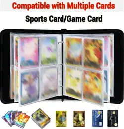 Card Binder Pokemon Cards Binder Holder Fits 400 Cards w/ 50 Removable Sleeves - Image 2