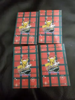 FULL PONCHO PIKACHU Set ! Pokemon Merry Christmas Card Database Cards! 9 Cards - Image 2