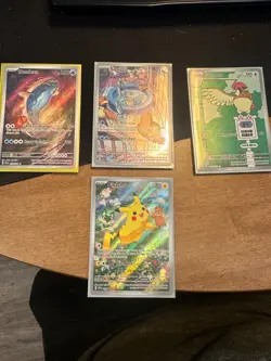 Pokemon set of 4 Full art IR cards. Mint condition. - Image 1