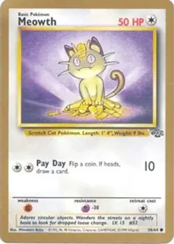 Meowth (Gold Bordered Promo, #56/64) Miscellaneous Cards & Products MP Pokemon - Image 1