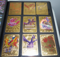 Lot of (9) 2019-2020 Pokemon "Gold Foil - GX, V, & Vmax" Collector Cards - Image 1