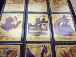 Lot of (9) 2019-2020 Pokemon "Gold Foil - GX, V, & Vmax" Collector Cards - Image 3