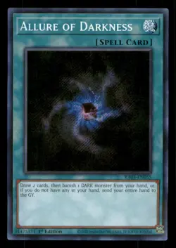 Yugioh Allure of Darkness (Secret Rare) #RA03-EN055 Quarter Century Bonanza LP - Image 1