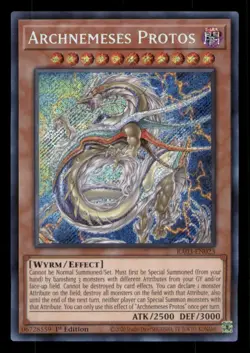 Yugioh Archnemeses Protos (Secret Rare) #RA03-EN023 Quarter Century Bonanza LP - Image 1