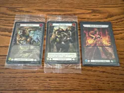 Flesh and Blood SDCC 2025 Promo Cards Set of 3 Trot Along Fault Line Blaze Foils - Image 1