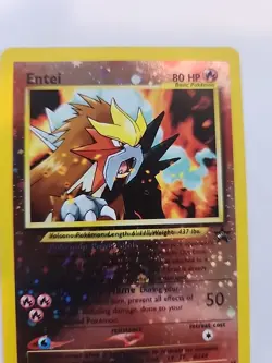 Entei Reverse Holo Black Star Promo Pokemon Card Base WOTC - Image 4