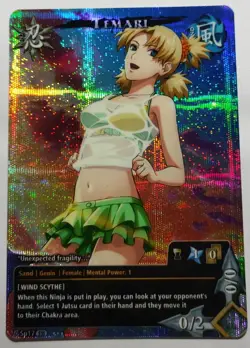 Carte Naruto TCG CCG Collectible Card Game Foil neuf Prism 327 Temari - Image 1