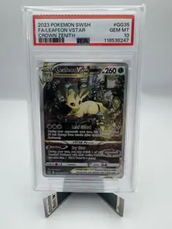 PSA 10 Leafeon VSTAR GG35/GG70 Holo Crown Zenith Card Pokemon Rare GEM MINT - Image 1