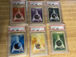 Play! Pokemon Call Of Legends Crosshatch Holo Energies. Lot Of 6 Graded Cards - Image 1