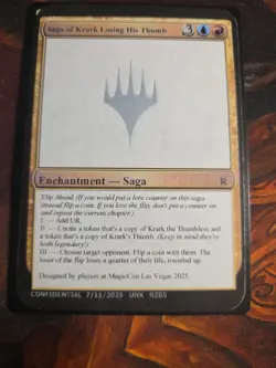 Saga Of Krark Losing His Thumb Unknown Event Playtest Card MTG Gencon 2025 Rare - Image 3