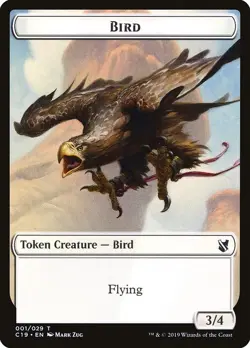Bird (3/4 Flying) MTG Commander 2019 Token NM x1 - Magic Card - Image 1