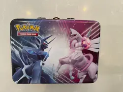Pokemon Collectors Chest Winter 2022 Lunch Box Tin Dialga & Palkia with cards+ - Image 1