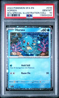 Horsea Cosmos Holo Promo PSA 10 Pokemon SFA Special Illustration Collection 010 - Image 1