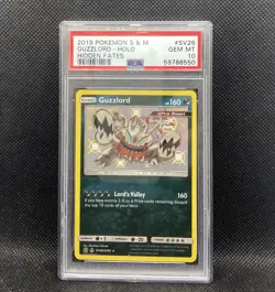 Guzzlord SV26/SV94 PSA 10 GEM MT 2019 Pokemon S & M Hidden Fates FA Card TCG - Image 1