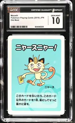 CGC 10 Meowth Old Maid 2019 Japanese Pokemon Card - Image 1