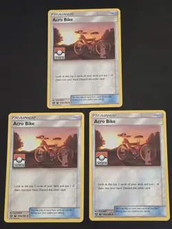 Pokemon TCG - Acro Bike 123a/168 (Stamped) Lot of 3 - Reverse Holo League Promo - Image 1