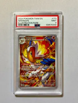 Pokemon Psa 9 Infernape #173 SV Twilight Masquerade Art Rare English 2024 - Image 1