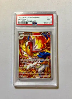 Pokemon Psa 9 Infernape #173 SV Twilight Masquerade Art Rare English 2024 - Image 1