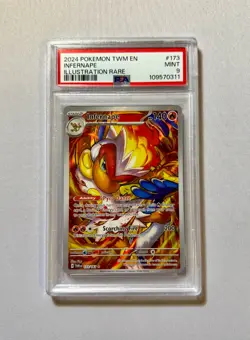 Pokemon Psa 9 Infernape #173 SV Twilight Masquerade Art Rare English 2024 - Image 1