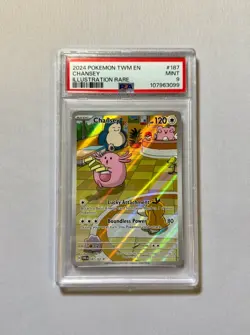 Pokemon Psa 9 Chansey #187 SV Twilight Masquerade Art Rare English 2024 - Image 1