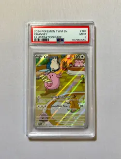 Pokemon Psa 9 Chansey #187 SV Twilight Masquerade Art Rare English 2024 - Image 1