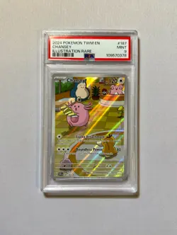 Pokemon Psa 9 Chansey #187 SV Twilight Masquerade Art Rare English 2024 - Image 1