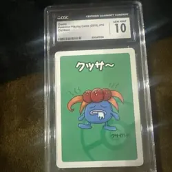 2019 CGC GEM MINT 10 Gloom Japanese Pokemon Old Maid Playing Cards - Image 1