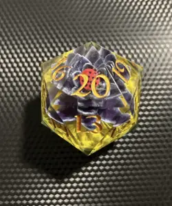 Large Black Lotus Spin Down D&D Collectible Dice (no Box) - Image 1