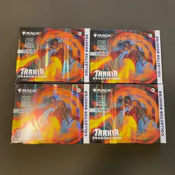 Lot of 4 Tarkir Dragonstorm Omega Collector Boosters, New, Factory Sealed - Image 1