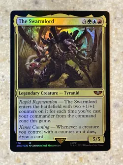 MTG NM The Swarmlord Foil [Warhammer 40K] - Image 1