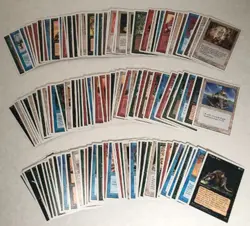 MTG Magic Fourth 4th Edition Complete Common 121 Card Set +15 Basic Lands LP/NM - Image 1