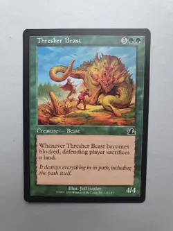 Thresher Beast , MTG Prophecy (2000). Common Green Creature NM - Image 1