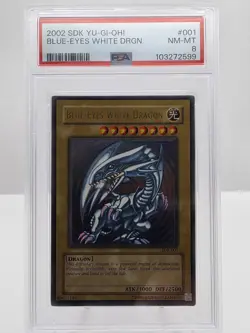 Yu-Gi-Oh PSA 8 Blue Eyes White Dragon + 3 more PSA graded Vintage Yu-Gi-Oh cards - Image 2