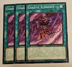 3x Chaotic Elements ALIN-EN067 Alliance Insight Common 1st Ed NM YUGIOH - Image 2