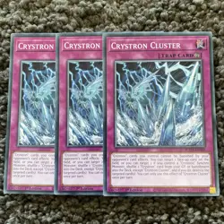 Yu-Gi-Oh! TCG 3x Crystron Cluster SUDA-EN080 Common Playset NM/M - Image 1