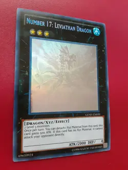 Yugioh GENF-EN039 Number 17: Leviathan Dragon Ghost Rare Unlimited Near Mint NM - Image 1