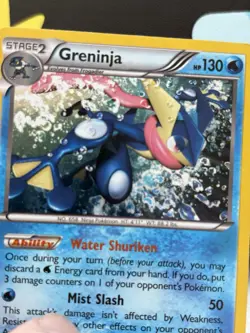 Pokemon Card Greninja XY Base Set Cosmo Holo Rare 41/146 Near Mint - Image 2