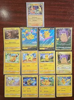 Pokemon Card Lot 16 Pikachu + 1 Raichu (Flying Surfing Detective) - Image 1