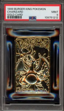 Pokemon Charizard Burger King Gold Card PSA 9 Mint - Image 1