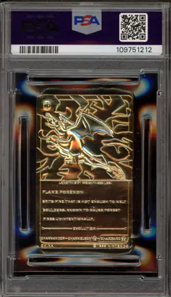 Pokemon Charizard Burger King Gold Card PSA 9 Mint - Image 2