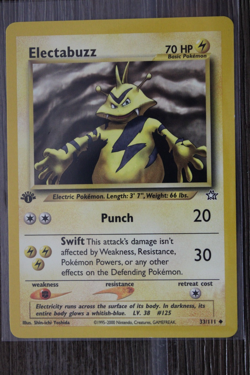 Pokemon TCG Electabuzz 33/111 Neo Genesis Regular 1st Edition - Image 1