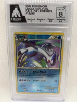 2011 Pokemon Lugia Reverse foil call of legends #15 grade 8 by Fierce Grading - Image 1