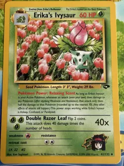 Pokemon Erika’s Ivysaur Gym Challenge 41/132 Uncommon Near Mint - Image 1