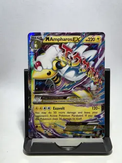 2015 POKEMON XY ANCIENT ORIGINS (28/98) M AMPHAROS EX - Image 1