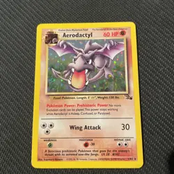 1999 Pokemon Fossil Aerodactyl Holo #1/62 LP - Image 1
