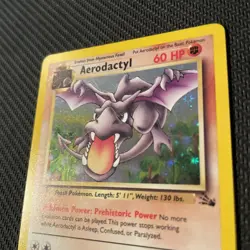 1999 Pokemon Fossil Aerodactyl Holo #1/62 LP - Image 2